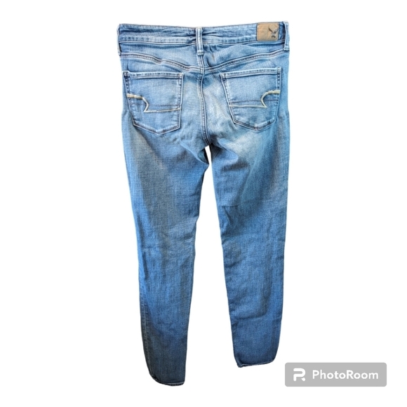 American Eagle Straight Leg SUPER STRETCH Skinny Jeans SZ 12 x-long - Picture 3 of 9